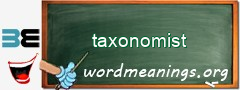 WordMeaning blackboard for taxonomist